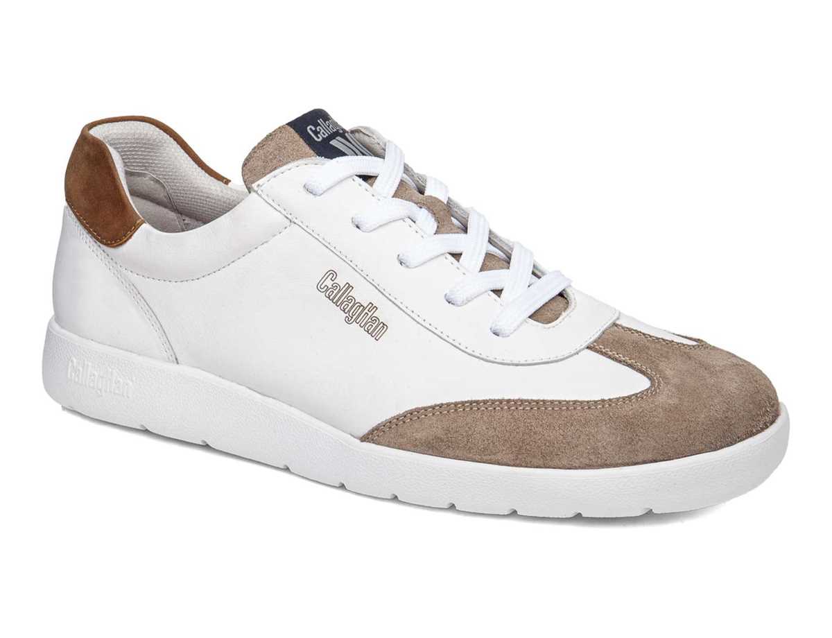 Callaghan 43708 Amanci Sneakers Herre Hvide Beige Brune | BWT915TY