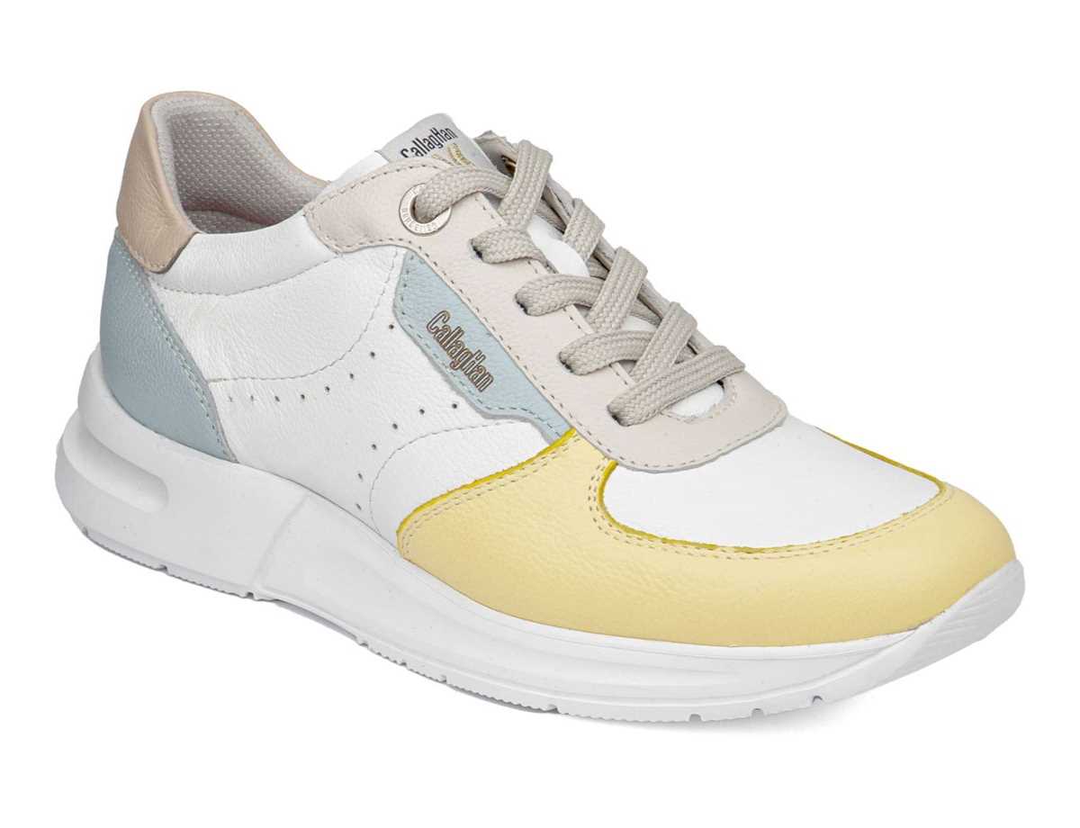 Callaghan 92120 Dorcas S.I.L Sneakers Dame Gul Hvide | SJO524EK