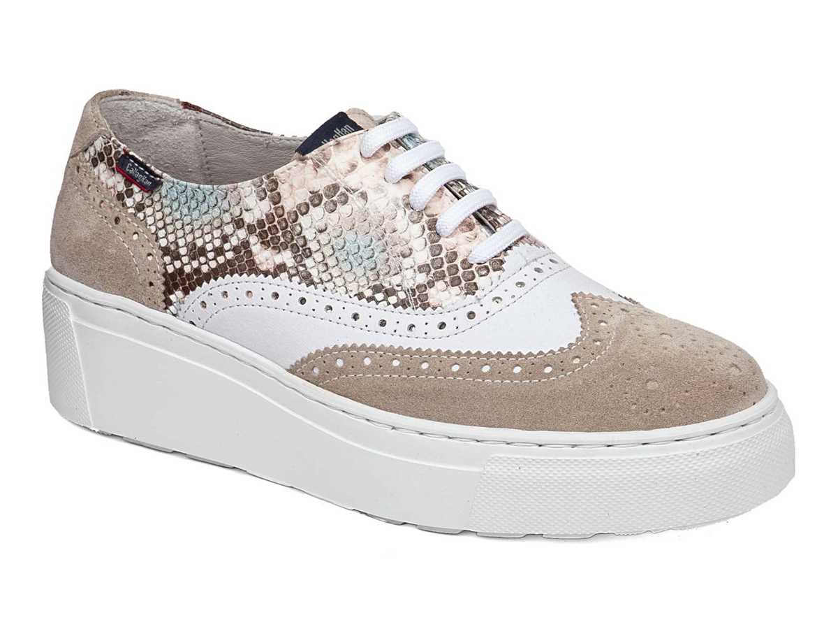 Callaghan 14926 Moon Line Platform Sneakers Dame Beige Hvide | GHT502CU