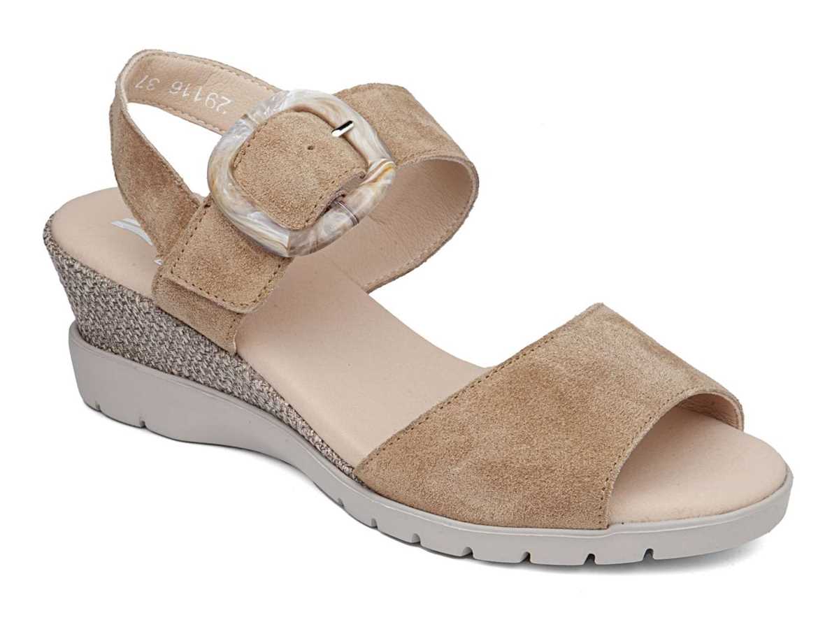 Callaghan 29116 Esperanza Kilehæl Sandaler Dame Beige | CEH416JH