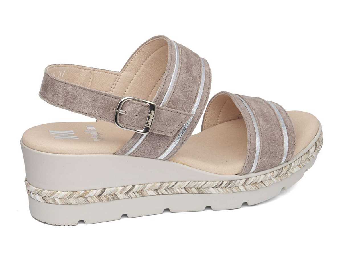 Callaghan 29805 Mara Kilehæl Sandaler Dame Beige Sølv | YCZ6154VQ