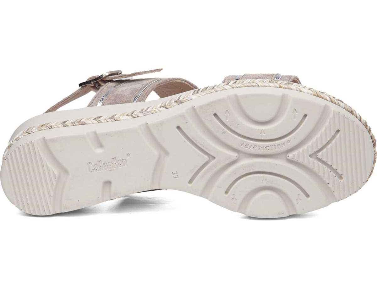 Callaghan 29805 Mara Kilehæl Sandaler Dame Beige Sølv | YCZ6154VQ