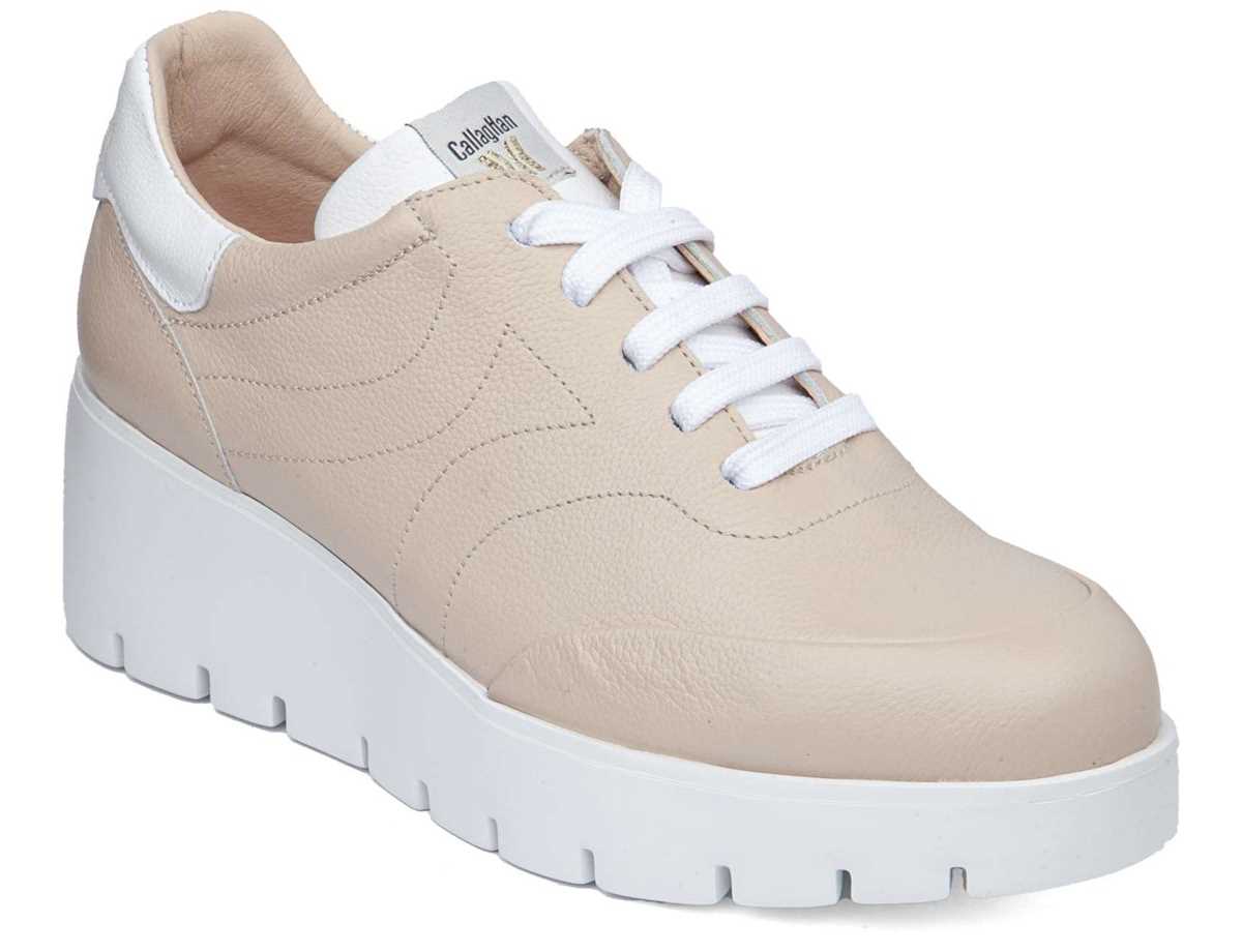 Callaghan 32102 Amal Platform Sneakers Dame Lyserød Hvide | HIW4337EP