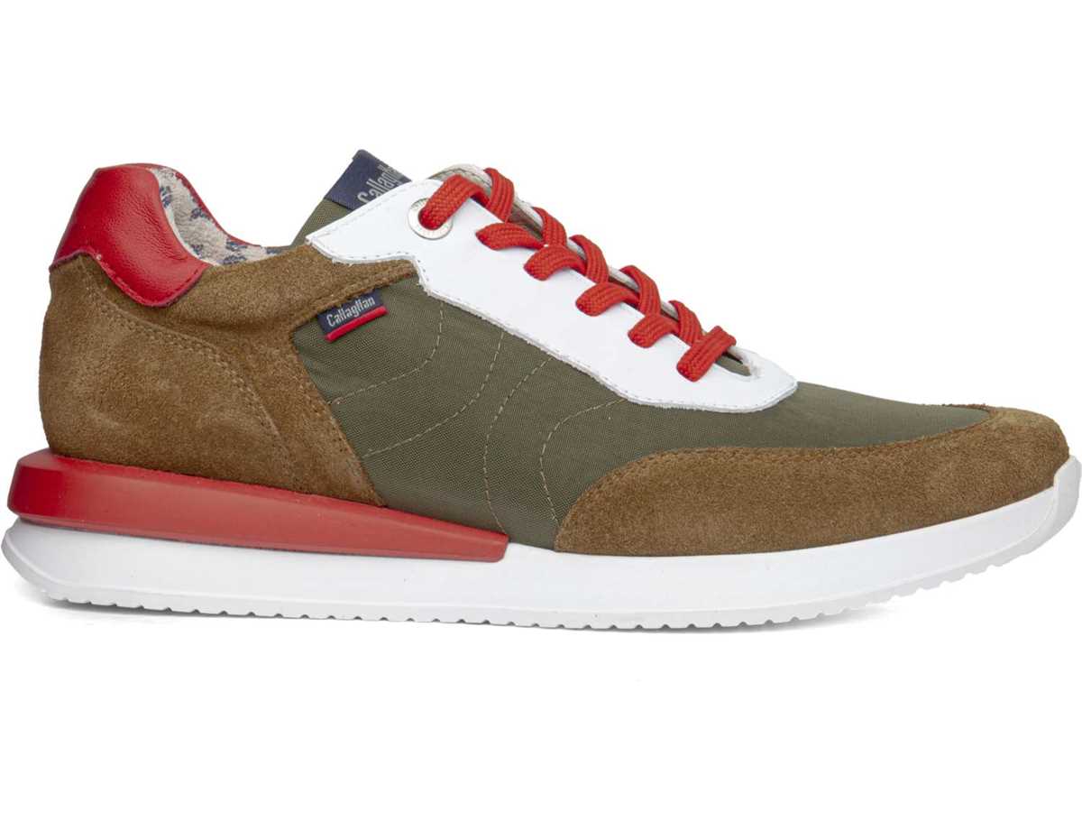 Callaghan 51100 Moses Sneakers Herre Grøn Brune Rød | DXL2739MN