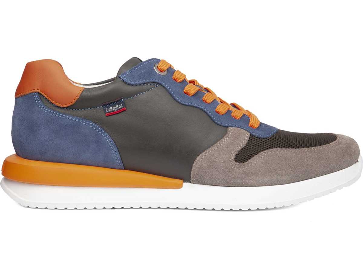 Callaghan 51103 Moses Sneakers Herre Grå Blå Orange | OYH1932TX