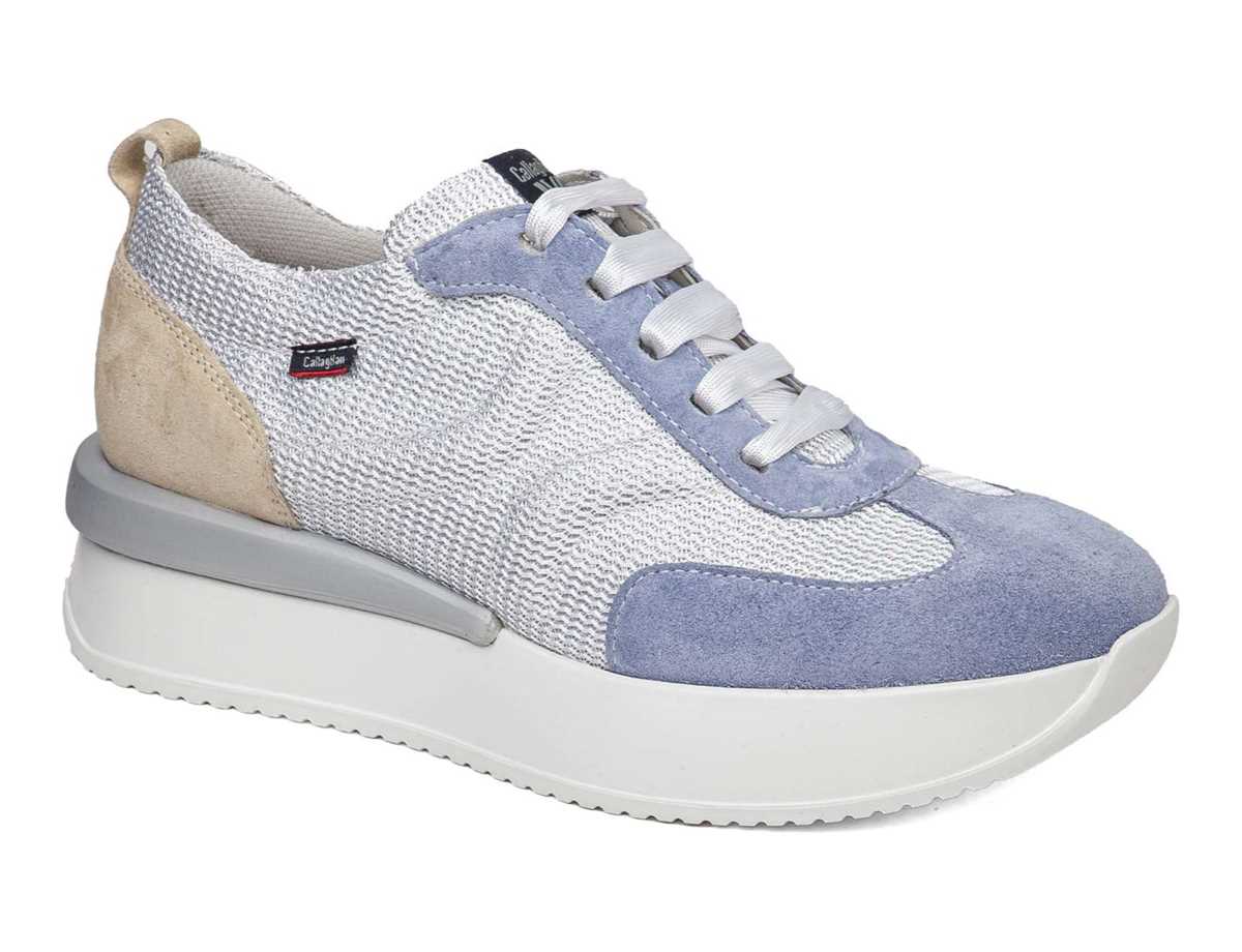 Callaghan 51200 Dina Sneakers Dame Blå Hvide Beige | PPF1555OO