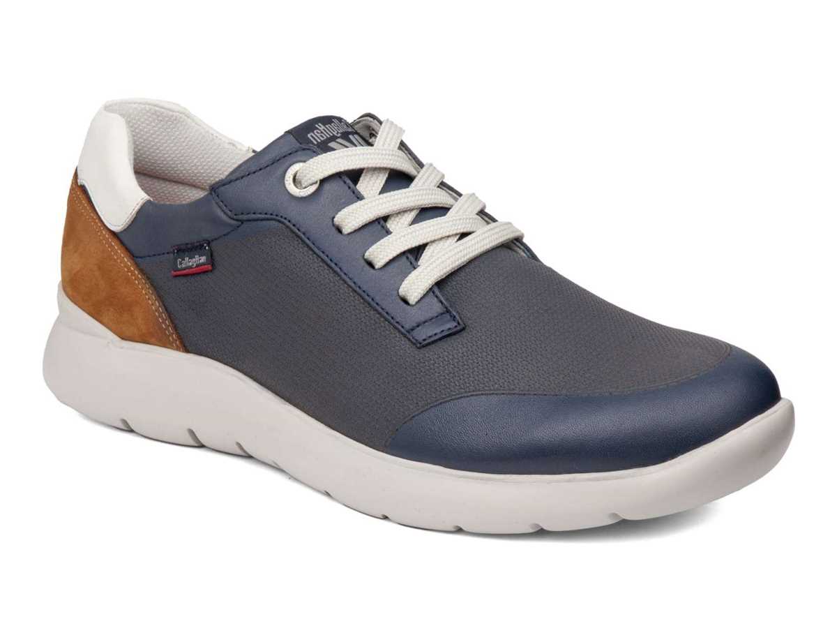 Callaghan 51308 Nuvole Sneakers Herre Blå Brune Hvide | VAY3444BQ