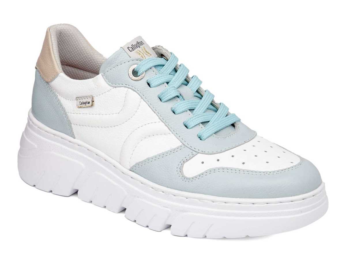 Callaghan 51806 Baccara Platform Sneakers Dame Blå Hvide Lyserød | KZJ1065QZ