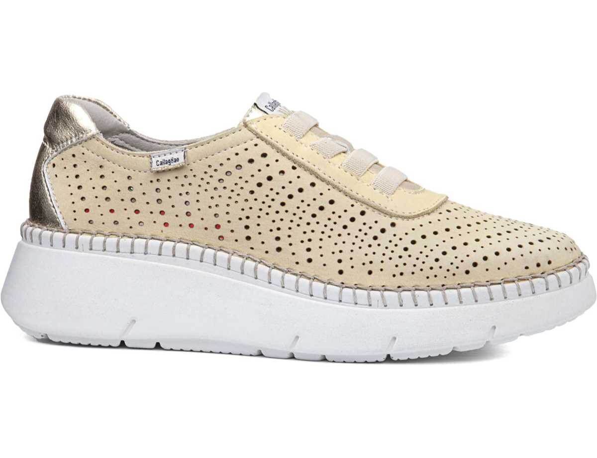 Callaghan 53600 Circular Sra. Platform Sneakers Dame Gul Beige | EFA6569VK