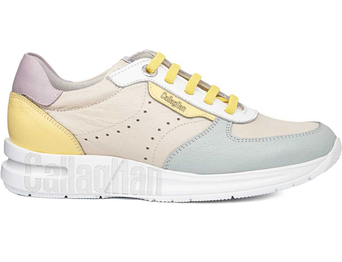 Callaghan 92120 Dorcas S.I.L Sneakers Dame Beige Gul Blå | TWN48100DQ