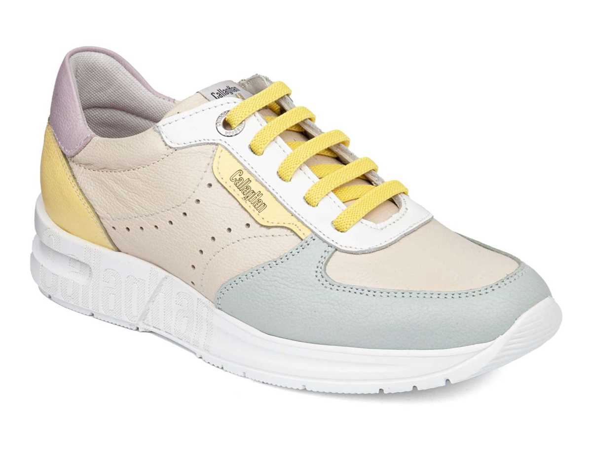 Callaghan 92120 Dorcas S.I.L Sneakers Dame Beige Gul Blå | TWN48100DQ